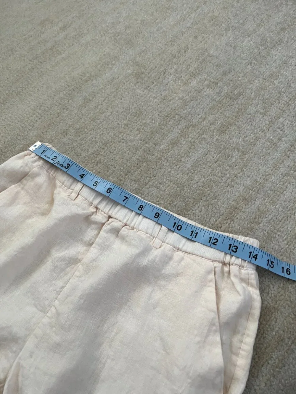 Quince 100% European Linen Pull On Pants S Elastic Waist Relaxed Straight Crop